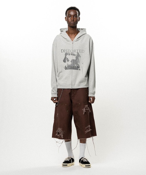 ト*ン様 レア ビンテージ ACID JAZZ フーディー　パーカー スミクロ KAMIYA パーカー DISTORTED Girl” Zip-up Hoodie メンズ : ZOZOTOWN