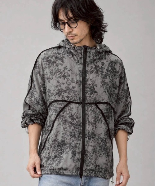 KAMINARI_TOKIO ブルゾン アウター 配色パイピングシアーブルゾン
