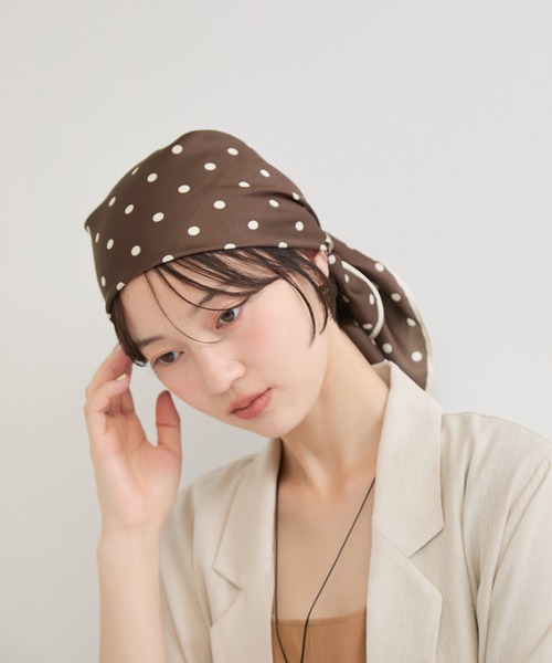 LE CERCLE par rope' スカーフ バンダナ ドット柄スカーフ レディース