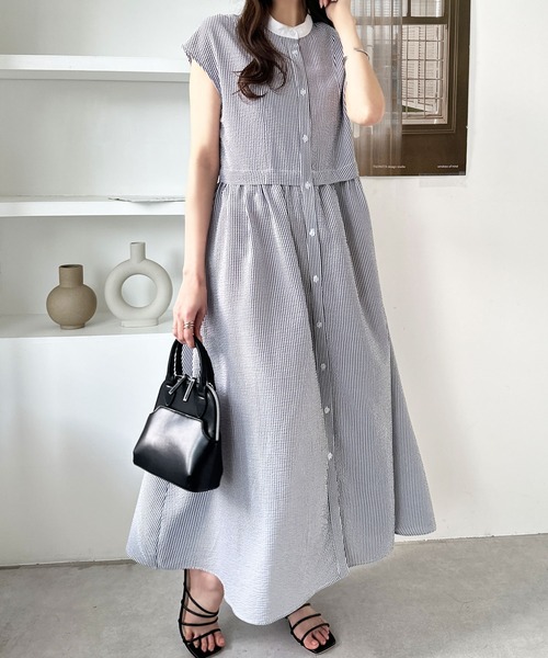 「GeeRA」 ノースリーブワンピース MEDIUM ブラック レディース_画像7