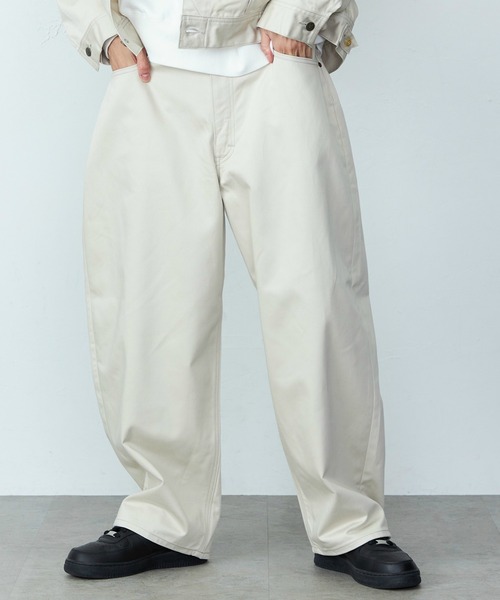 人気の春夏 パンツ Supersized オーバーサイズ ウエスターナー ワイドストレートパンツ その他ボトムス パンツ サイズ L メンズ Lサイズ相当 Psicanalise Sp Com Br