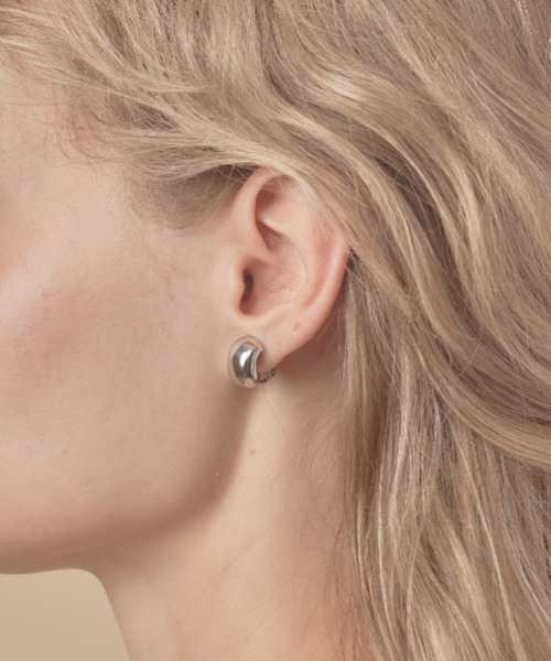 sowang イヤリング メタルぷっくりイヤリング レディース メンズ