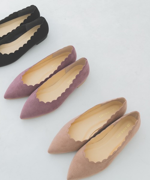 シューズ バレエシューズ 「MADE IN JAPAN」 スカラップフラットシューズ 66740334ZOZOTOWN Yahoo!店