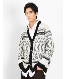 【素敵なデザイン❗️】COMME des GARÇONS 手裏剣柄 セーター X-girl（エックスガール）の「ZEBRA 2WAY KNIT CARDIGAN（ニット