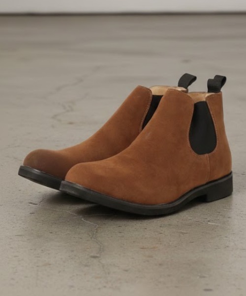 AAA+（サンエープラス） ブーツ 軽量ソール スエード サイドゴアブーツ