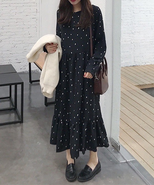 gossip!ロサンゼルス ワンピース 「サイズあり」ドット柄 フリル