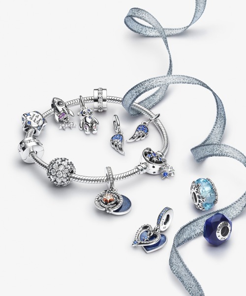 【黒プリン】PANDORA チャーム6点 スプリッタブル サン ＆ ムーン ダングル チャーム（チャーム