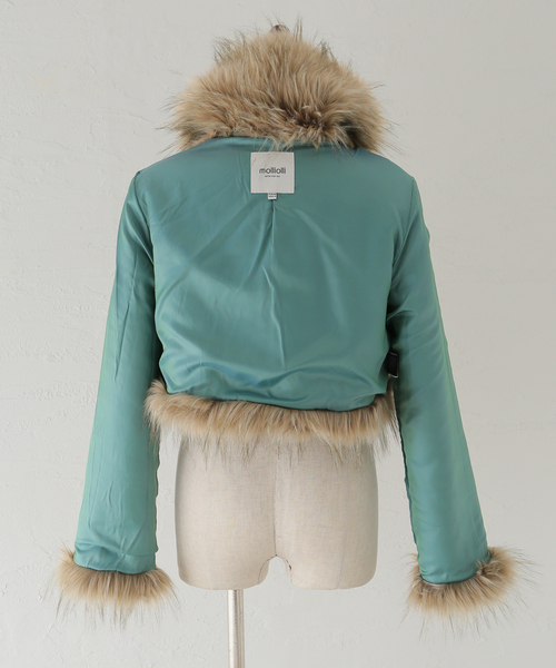 アウター 「molliolli/モリオリ」GABRIEL WIDE COLLAR JACKET：ファー