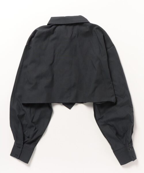 Per sist ence ブラウス シャツ ネクタイ付ブロードクロップド