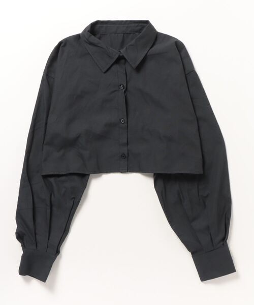 Per sist ence ブラウス シャツ ネクタイ付ブロードクロップド