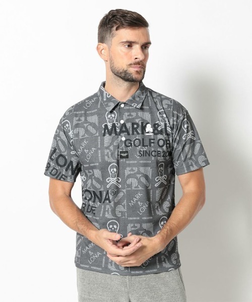 MARK&LONA マークアンドロナ ポロシャツ 半袖tシャツ グレー 50 MARK&LONA マークアンドロナ ポロシャツ 半袖tシャツ グレー 50