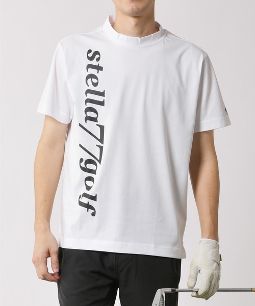 STELLA77GOLF tシャツ 接触冷感モックネックTシャツ メンズ レディース