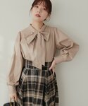 シャツ ブラウス 「ako」シャーリングカフス...の詳細画像1