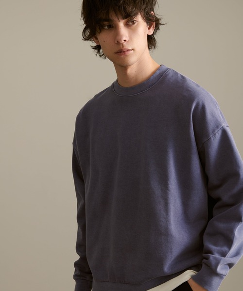 Revo. トレーナー スウェット ピグメント加工 CVC 裏起毛 スウェット