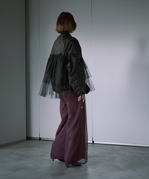 Ezick ma1 ma-1 Shirring sleeveボリュームチュールMA1 レディース