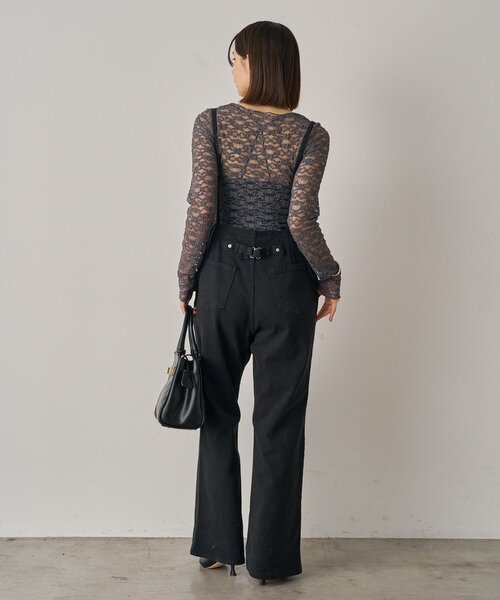 Loungedress サロペット オーバーオール デニムオールインワン