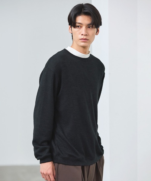 無料発送 WARDROBE ESSENTIALS セーター マイクロメランジシャギー ニット トップス