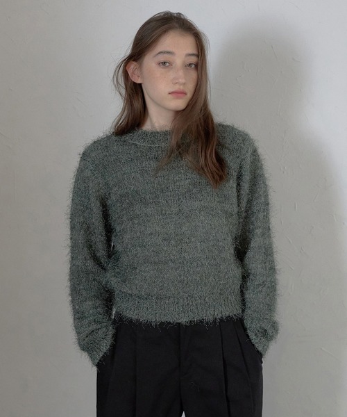 ニット セーター 「MINERTE」feather knit pullover / フェザーニットコンパクトプルオーバー レディース MINERTE ニット セーター 「MINERTE」feather knit pullover