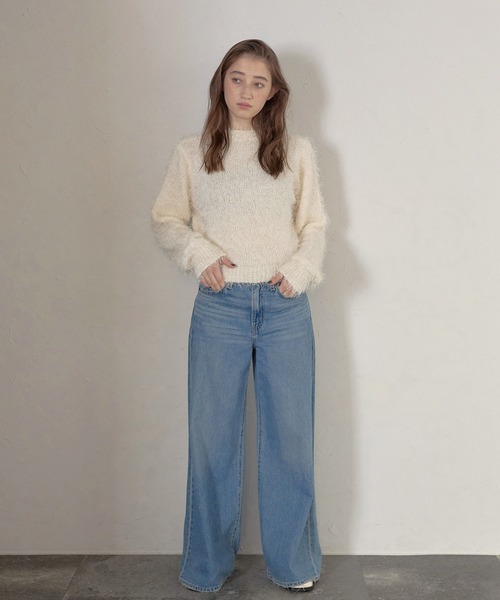 ニット セーター 「MINERTE」feather knit pullover / フェザーニットコンパクトプルオーバー レディース MINERTE ニット セーター 「MINERTE」feather knit pullover