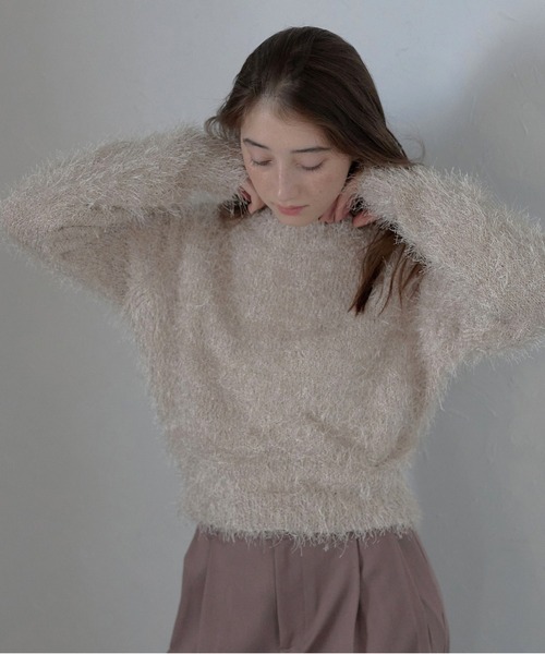 ニット セーター 「MINERTE」feather knit pullover / フェザーニットコンパクトプルオーバー レディース MINERTE ニット セーター 「MINERTE」feather knit pullover