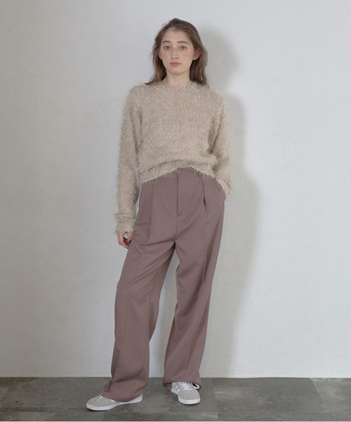 ニット セーター 「MINERTE」feather knit pullover / フェザーニットコンパクトプルオーバー レディース MINERTE ニット セーター 「MINERTE」feather knit pullover