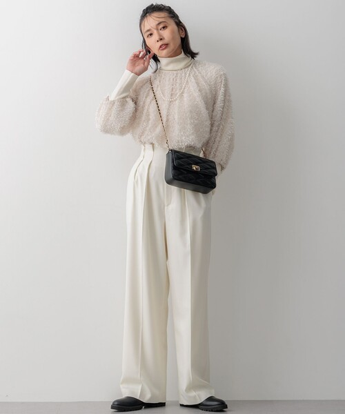 ブラウス シャツ 「洗える」へアリ―カットジャカード ブラウス レディース 23区 ブラウス シャツ 「洗える」へアリ―カットジャカード