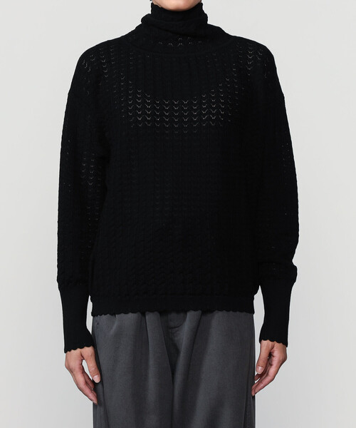 Bshop ニット molli | ハイカラー ニットプルオーバー WOMEN 