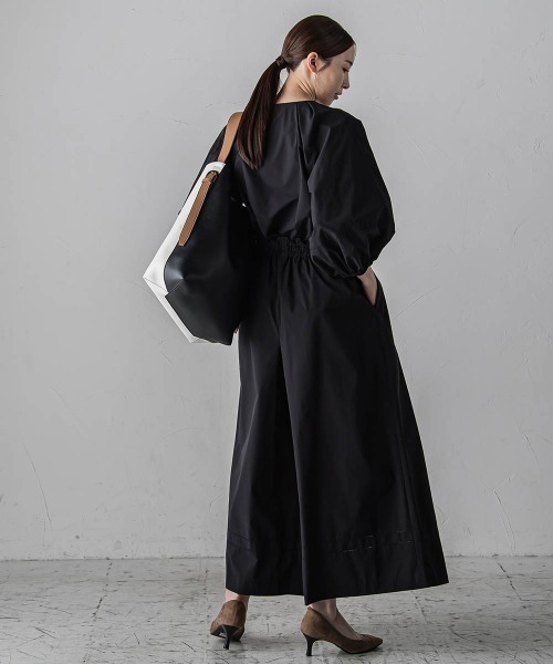 la.f（ラ・エフ） パンツ ボリュームワイドタフタパンツ「洗濯機で