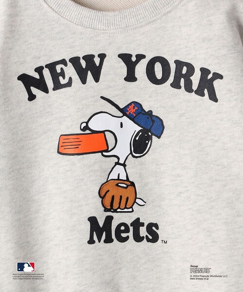 MLB トレーナー SHIPS KIDS:85〜95cm / スヌーピー×MLB スウェット