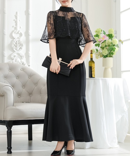 本日SALE 美品❤️ トッカ　ワンピース&ボレロ2点　set Lace Ladies ドレス 「2点セット」 レース ボレロ付き Vスリット