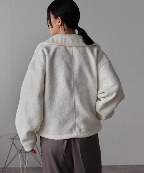 r.（アールドット） ブルゾン アウター ブークレー ダブルジップ