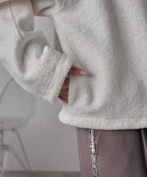 r.（アールドット） ブルゾン アウター ブークレー ダブルジップ