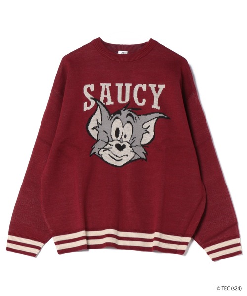 ニット セーター 「公式」トムとジェリー ジャガードニット レディース