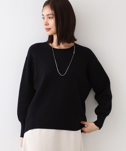 ●INDIVI★新品未使用タグ付き★レディース　セーター　ニット　格安 INDIVI ニット セーター 「コットン＆カシミヤ／洗える