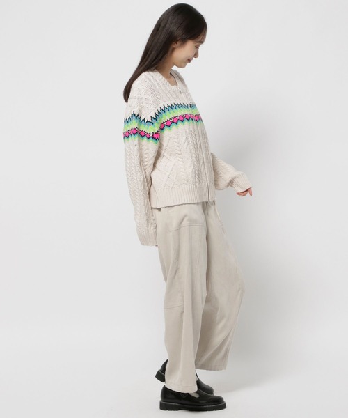 niko and…（ニコアンド） カーディガン ネオンノルディックZIP