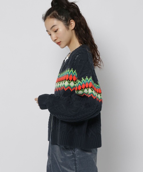 niko and... バックロゴカーディガン 堂々のランキング1位！【niko and 】後ろ姿がカワイイ！「ロゴ