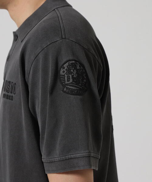 AVIREX ポロシャツ FADE WASH LAST CRUISE EMB POLO SHIRT