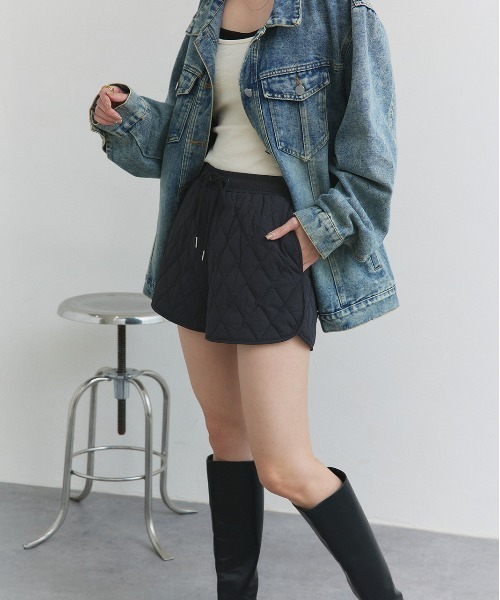 ad thie パンツ キルティング ショートパンツ レディース : ZOZOTOWN