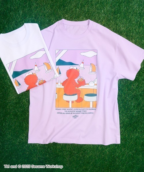 tシャツ 「UNISEX」エルモ　アートTシャツ（SIP） レディース メンズ SESAME STREET tシャツ 「UNISEX」エルモ アートTシャツ（SIP