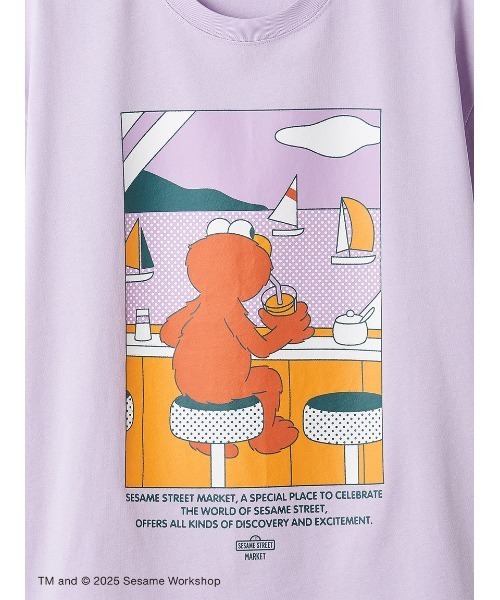 tシャツ 「UNISEX」エルモ　アートTシャツ（SIP） レディース メンズ SESAME STREET tシャツ 「UNISEX」エルモ アートTシャツ（SIP