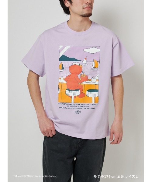 tシャツ 「UNISEX」エルモ　アートTシャツ（SIP） レディース メンズ SESAME STREET tシャツ 「UNISEX」エルモ アートTシャツ（SIP