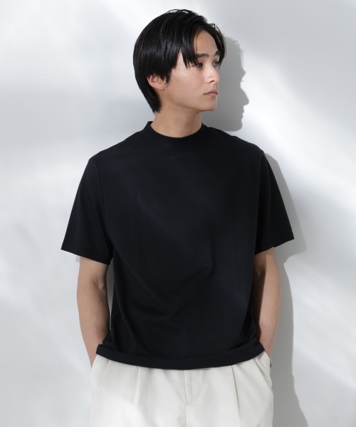 NANO universe tシャツ Anti Soaked(R) 汗染み防止 モックネック