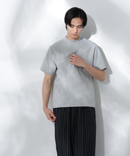 ちい様向け確認　新品【S(36)】nano・universe Tシャツ グレー NANO universe（ナノ・ユニバース） tシャツ Anti Soaked(R) 汗染み