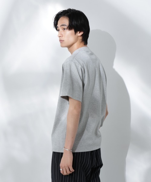 ちい様向け確認　新品【S(36)】nano・universe Tシャツ グレー NANO universe（ナノ・ユニバース） tシャツ Anti Soaked(R) 汗染み