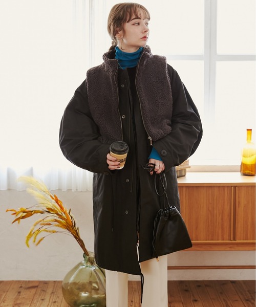 ANGIE モッズコート FREE カーキ レディース : ZOZOTOWN Yahoo!店