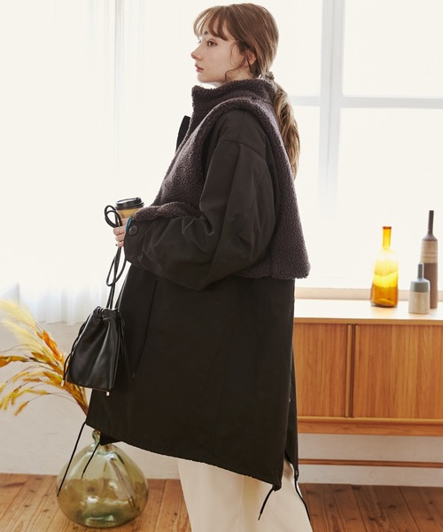 ANGIE モッズコート FREE カーキ レディース : ZOZOTOWN Yahoo!店