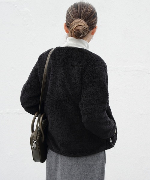 「DANTON」 ジップアップブルゾン 36 ブラック レディース_画像4