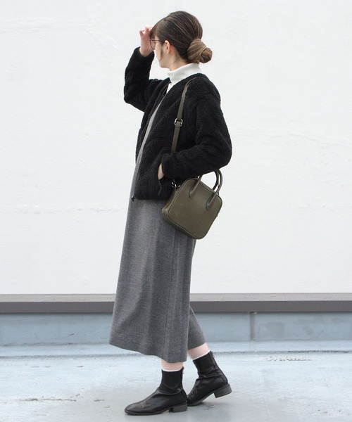 「DANTON」 ジップアップブルゾン 36 ブラック レディース_画像7