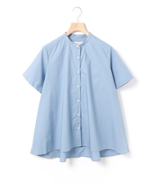 MidiUmi ブラウス シャツ ハーフスリーブAラインシャツ