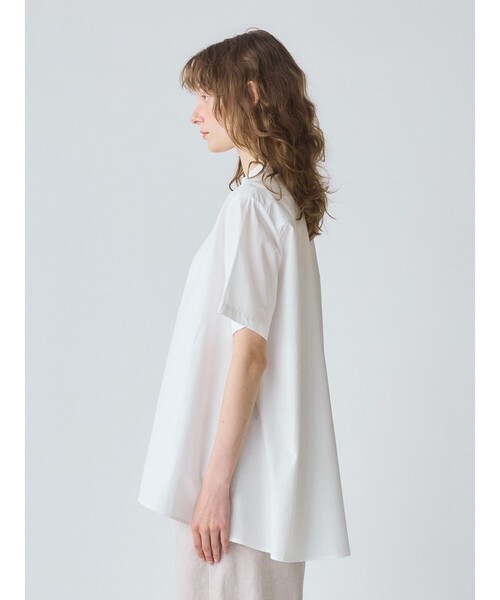レディース 　MidiUmi　ミディウミ　half sleeve A line shirt　ハーフスリーブAラインシャツ　半袖　オーバーサイズ　ブラウス　シャツ　2-73922242 楽天市場】レディース MidiUmi ミディウミ half sleeve A line